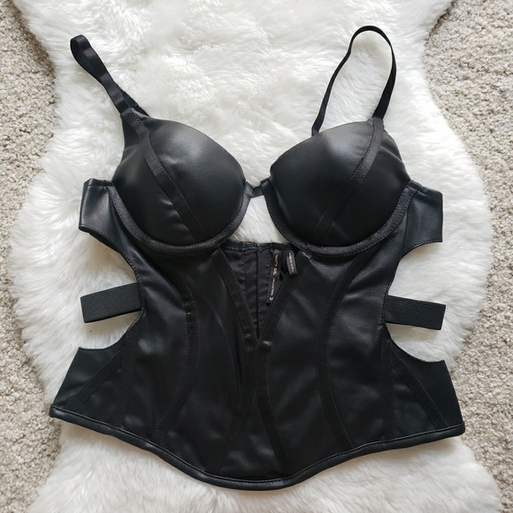 Nasty Gal Leather Bustier Corset Top - Picture 3 of 9